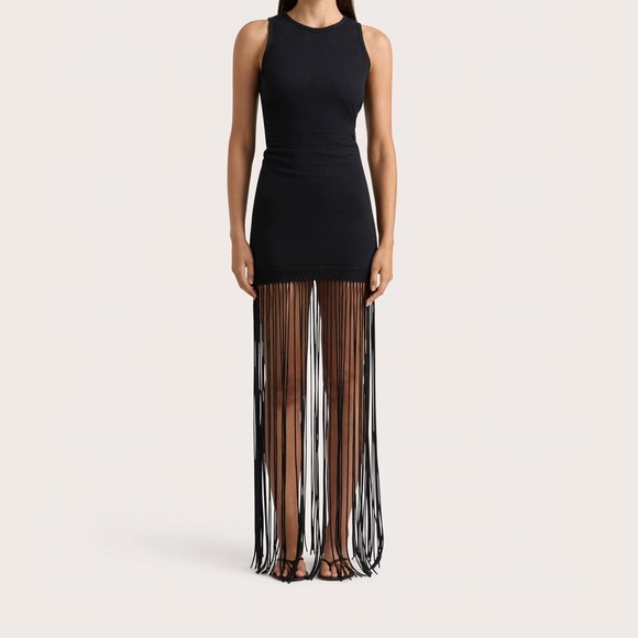 Faithfull the Brand Dresses & Skirts - Faithfull Maceio Fringed Dress Black